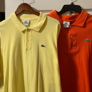 Lacoste Mens Polo Shirts Bundle of 2 shirts
